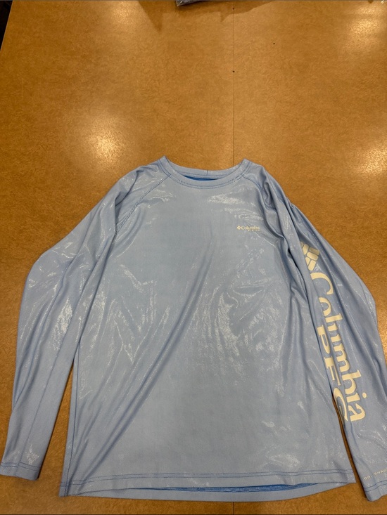 Columbia Other - Columbia PFG Pale Blue Long Sleeve Sun Shirt 100% Polyester Size Large